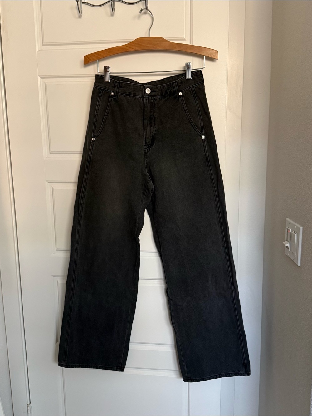 8 Seconds Wide-Leg Black Women’s Jeans